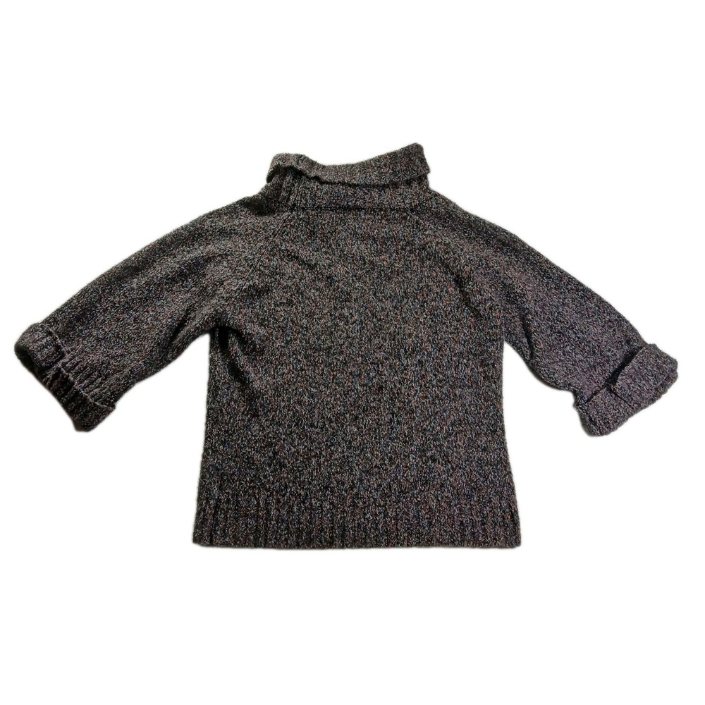 Pop(ulation) Size L Women's Multicolor Speckled Knit Cowl Neck Sweater 3/4 Sleev - Picture 2 of 6